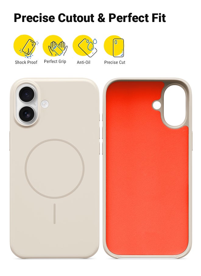huanmate - iPhone 16 Plus MagSafe Stone Case -【Anti-Yellowing】【High-Grade Strong Magnets】【 Extreme Durability Protection】Ultra Slim Crystal Clear, Wireless Charging Compatible Cover for Apple iPhone 16 Plus - Image 1