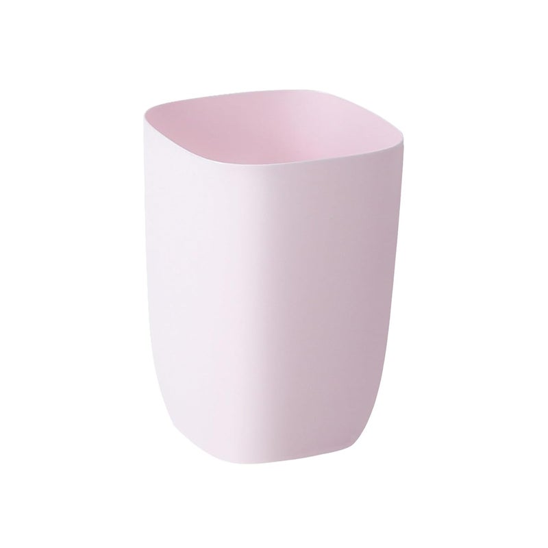 mingol Bathroom Trash Can, Small Garbage Can for Bedroom, Living Room, Kitchen, Slim Cute Plastic Waste Basket for Office, 7L, Pink - Image 1