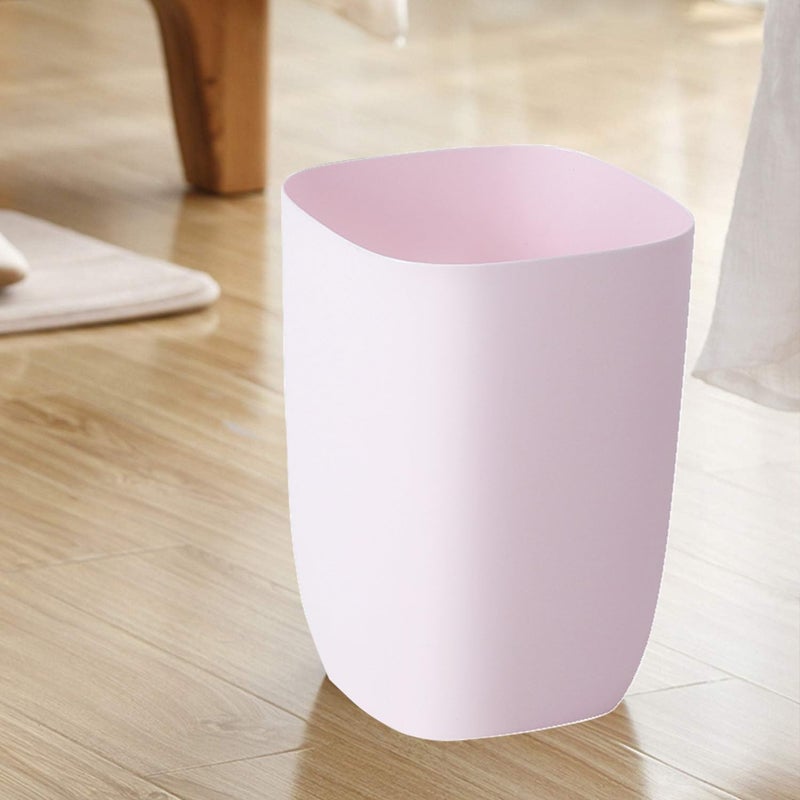 mingol Bathroom Trash Can, Small Garbage Can for Bedroom, Living Room, Kitchen, Slim Cute Plastic Waste Basket for Office, 7L, Pink - Image 4