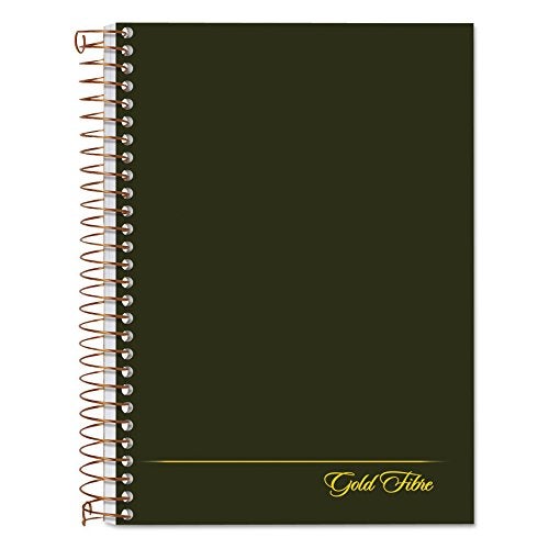 Ampad Gold Fibre Classic Series Personal Notebook, Page and Date Headings with Pocket Cover, Medium Ruling, 100 Sheets (20-801R),White,7" x 5" - Image 1