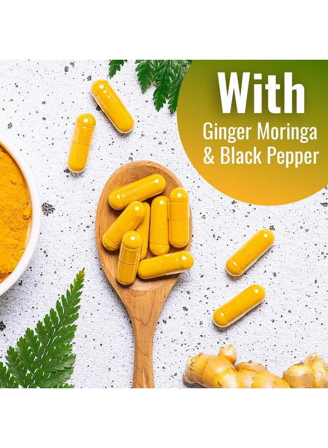 فيتاماتيك مكمل غذائي من الكركمين والكركمين من فيتاماتيك، 3000 ملغ مكافئ لكل حصة، مصنوع من 95% من الكركمينويدات، الفلفل الأسود، الزنجبيل، المورينجا، 120 كبسولة نباتية، غير معدل وراثيًا، خالٍ من الغلوتين (120 كبسولة) - Image 5