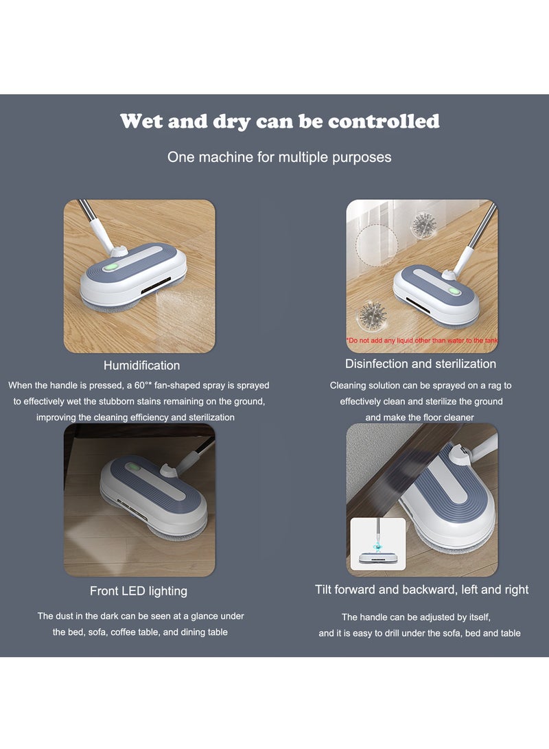 General Cordless Electric Mop, Electric Spin Mop with Water Sprayer & LED Headlights, Up to 50mins Working Time, 290ml Water Tank, with Adjustable Tube Self-Propelled Floor cleaner for Multi-Surface  - Image 5