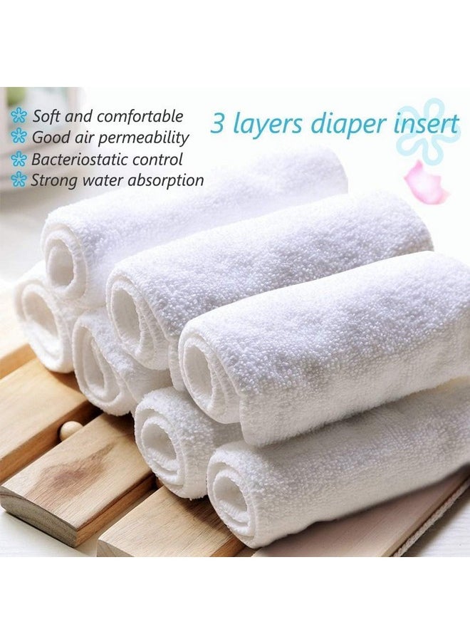 CSKB Baby Cloth Diapers Washable Reusable Diapers for Baby Girls and Boys, One Size Adjustable 7 Pack with 7 Inserts and 1 Storage Bag  - Image 1