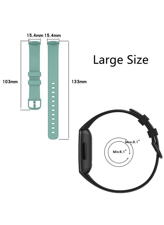 ZSMKJIAYE 5 Pack Silicone Bands Compatible with Fitbit Inspire 3 Bands for Women Men, Adjustable Replacement Sport Wristbands Straps for Fitbit Inspire 3 (Large Size, 5 Pack B)  - Image 2