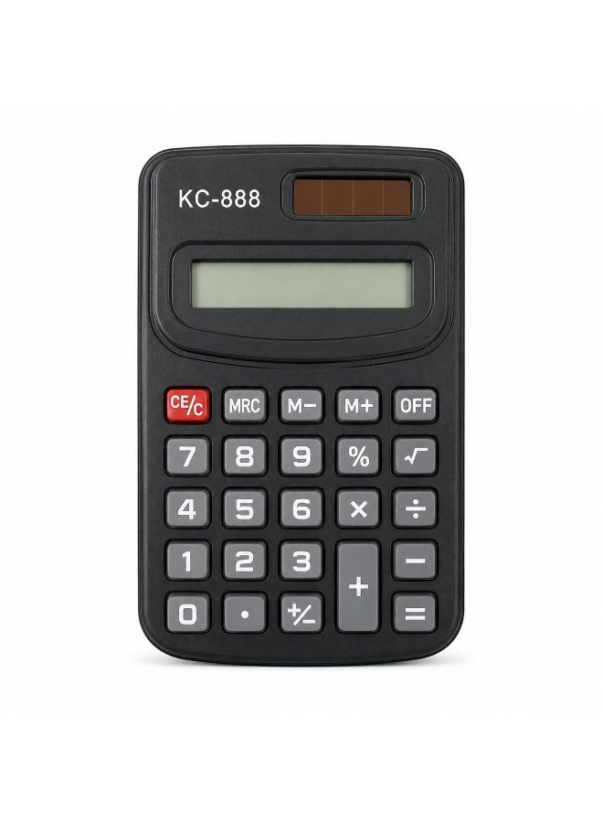 A practical electronic calculator with a compact pocket size (KC-888), ideal for daily use in the office, at school, or in business.