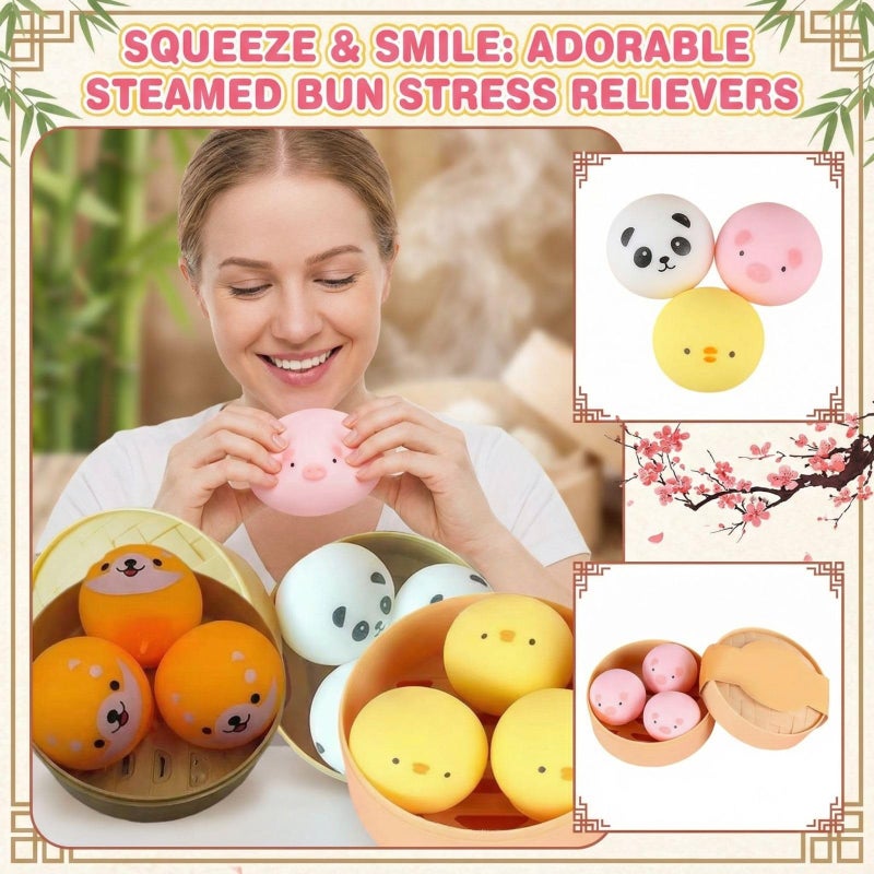 GIOIO Orange Dumpling Squishy Stress Relief Toy Soft Fidget Sensory Desk Toy For Adults - Image 4