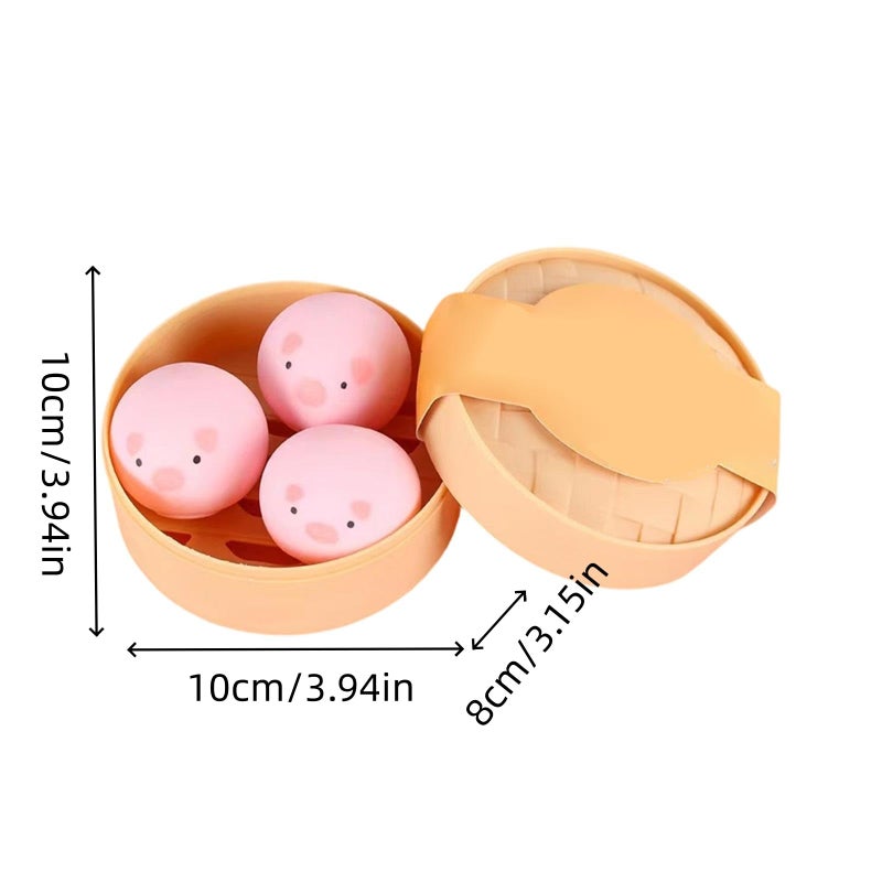 GIOIO Orange Dumpling Squishy Stress Relief Toy Soft Fidget Sensory Desk Toy For Adults - Image 3