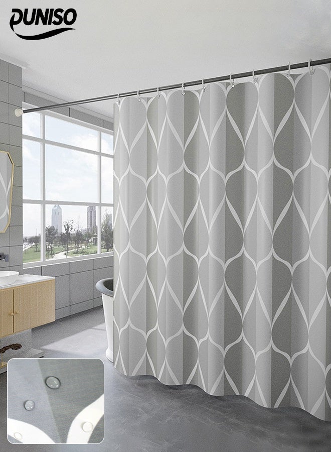 DUNISO ستارة دش مقاومة للماء، ستائر حمام سميكة، امتصاص الرطوبة والمتانة، تجفيف سريع مقاوم للماء، مضادة للعفن، مع خطافات، للحمام وحوض الاستحمام، 120*180 سم - Image 1