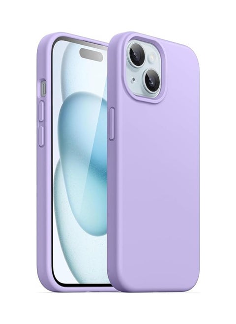 iPhone 15 Plus Case Silicone Phone Case Shockproof Protective Case Cover Anti-Scratch Microfiber Lining 4 Layers Ultra Slim iPhone Case 6.7 Inch iPhone 15 Plus Silicone Case Purple