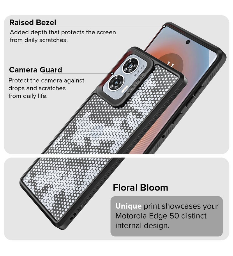 KAPAVER GPS Edition Back Cover Case Compatible for Motorola Edge 50 Fusion/Motorola G85 5G / Motorola G96 5G (PC + TPU) (Honeycomb-Black) - Image 3