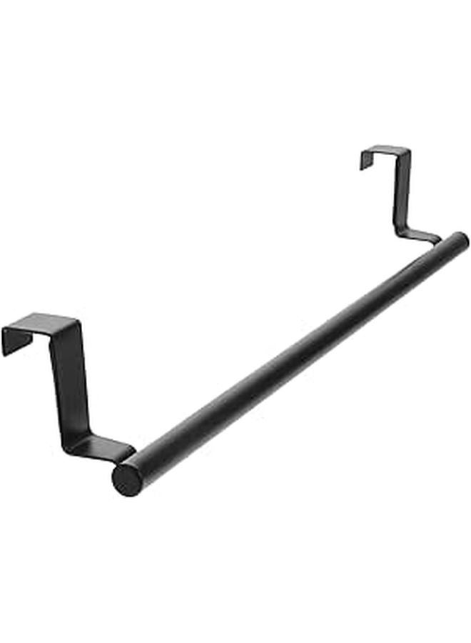 Stainless Steel Over Door Towel Rack Single Bar Black - Image 1