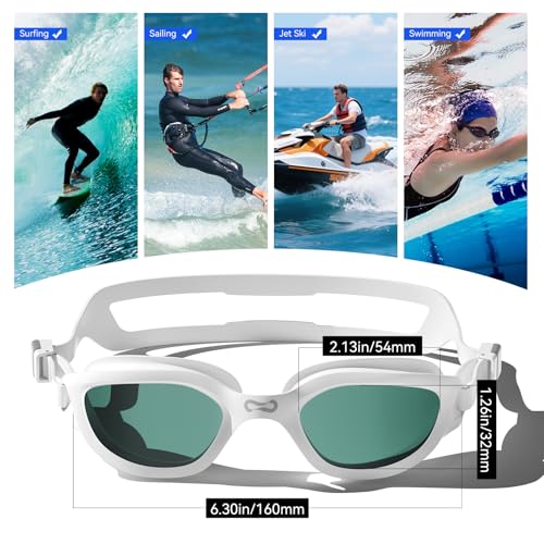 COPOZZ Swim Goggles Adult Women, Swimming Goggles for Women & Men, Anti-Fog No Leaking UV Protection for Adult - Image 2