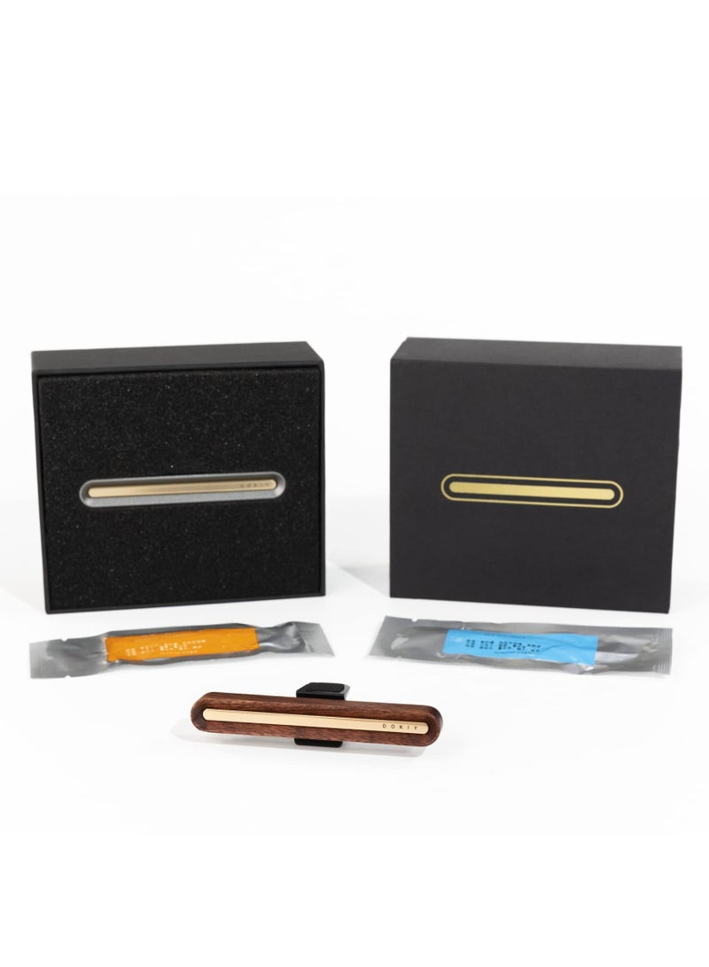 معطر هواء سيارة تسلا موديل 3 و Y، مشبك تهوية مع موزع عطر مع أعواد العلاج العطري، تصميم خشبي - Image 3