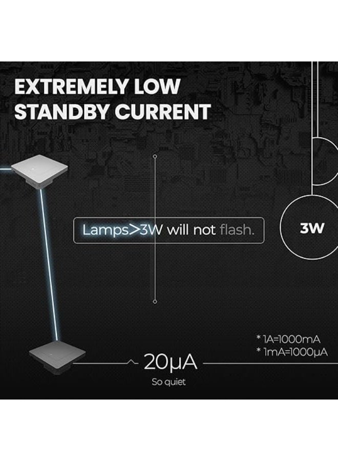 MOES Smart Life Zigbee Push Piano Switch – 3 Gang (Black) | Neutral & No-Neutral Compatible, Multi-Control Association, Tuya Zigbee Hub Required - Image 2
