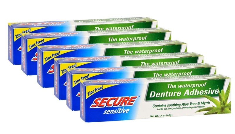 Secure Denture Bonding Adhesive, Zinc, 1 Ounce - Image 1