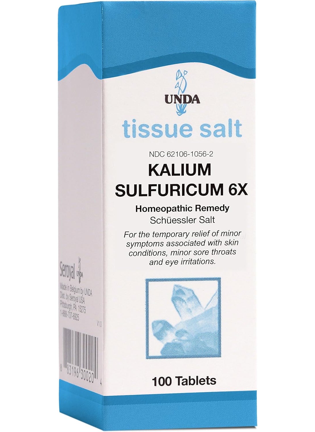 UNDA UNDA Kalium Sulfuricum 6X | Homeopathic Remedy Supports Temporary Relief of Minor Symptoms Associated with Skin Irritation | 100 Tablets 