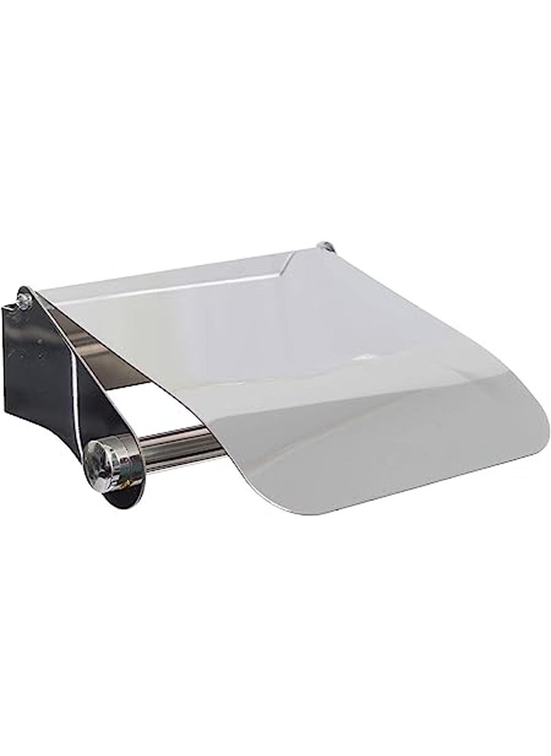 Shoppingekart Toilet Paper Holder for BathroomToilet Roll HolderToilet Tissue Holder Mini StandBathroom Accessories Stand 015 Tissue Roll Holder Steel Silver 1 Pcs  - Image 1