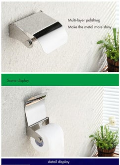 Shoppingekart Toilet Paper Holder for BathroomToilet Roll HolderToilet Tissue Holder Mini StandBathroom Accessories Stand 015 Tissue Roll Holder Steel Silver 1 Pcs  - Image 5