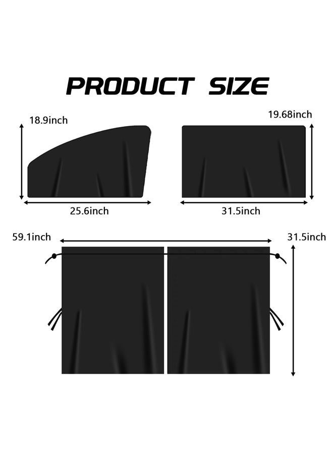 HHZL 5PCS Car Sun Shade Windshield for Light Blocking and Privacy, Window Screen Cover for Baby Car Accessories Interior for Sleeping Traveling Camping Helps Block UVA/UVB Rays Protection - Image 2