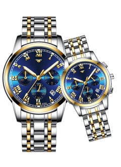 Generic Men's Wrist Watch, Waterproof LuxuryWatches, ELECDON Business Tourbillon Automatic Mechanical Watch Stainless Steel Calendar Luminous Pointer Waterproof Multifunction Wrist Watch(Couple models)  - Image 1