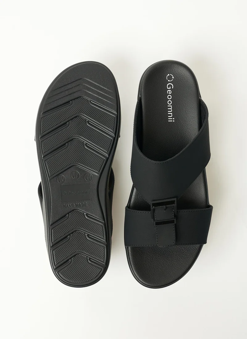 جيومني Geoomnii Mens Arabic Sandals Black