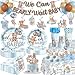Yingoto 216PCS Blue Baby Shower Decorations Serves 25 Boy Baby Shower Include Banner Plates Balloons Cake Topper and Tablecloths for Baby Boy Shower Decorations - Image 3