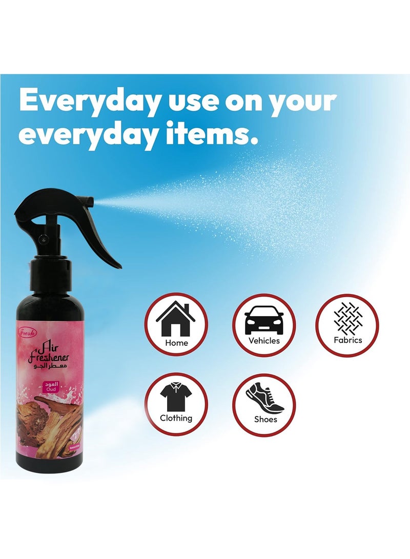 Generic Fresh OUD Air Freshener Spray 150ml - Fast Acting Freshness for Home, Car, and Fabrics - Multipurpose Use  - Image 3