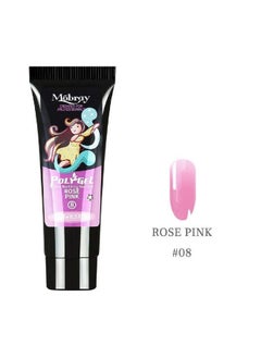 Mobray Poly Nail Gel Extend Builder Gel Finger Nail Extension Uv Led Acrylic Builder Gel (8 Rose Pink_15Ml)  - Image 2