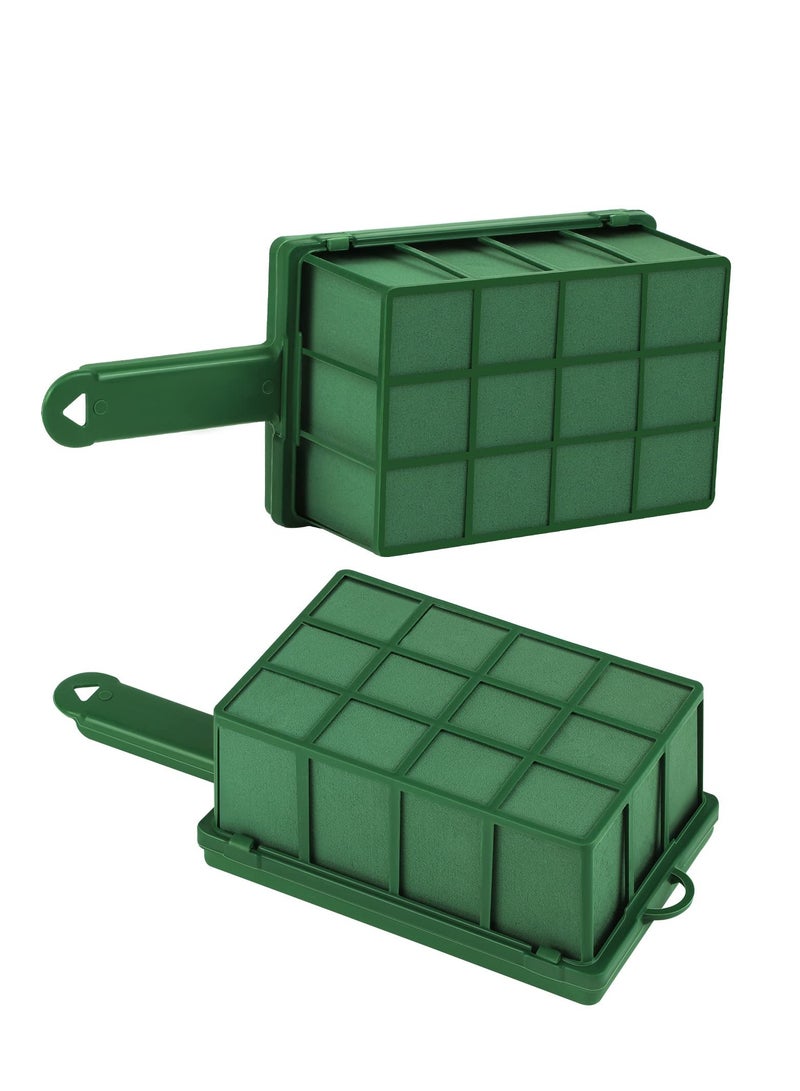 كاست ويف 2-Pack Rectangle Floral Foam Cage with Handle - 11.8 x 4.9 x 3.1 Inches, Ideal for Fresh Flower Arrangements and Home Party Decorations - Image 1