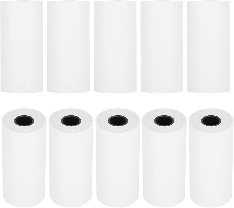 TOPINCN Thermal Printer Paper 10 Rolls, 2.2in x 19.7ft Durable Paper rolls, for portable cameras and pocket printers, easy printing, school crafts supplies, multiple specs - Image 1