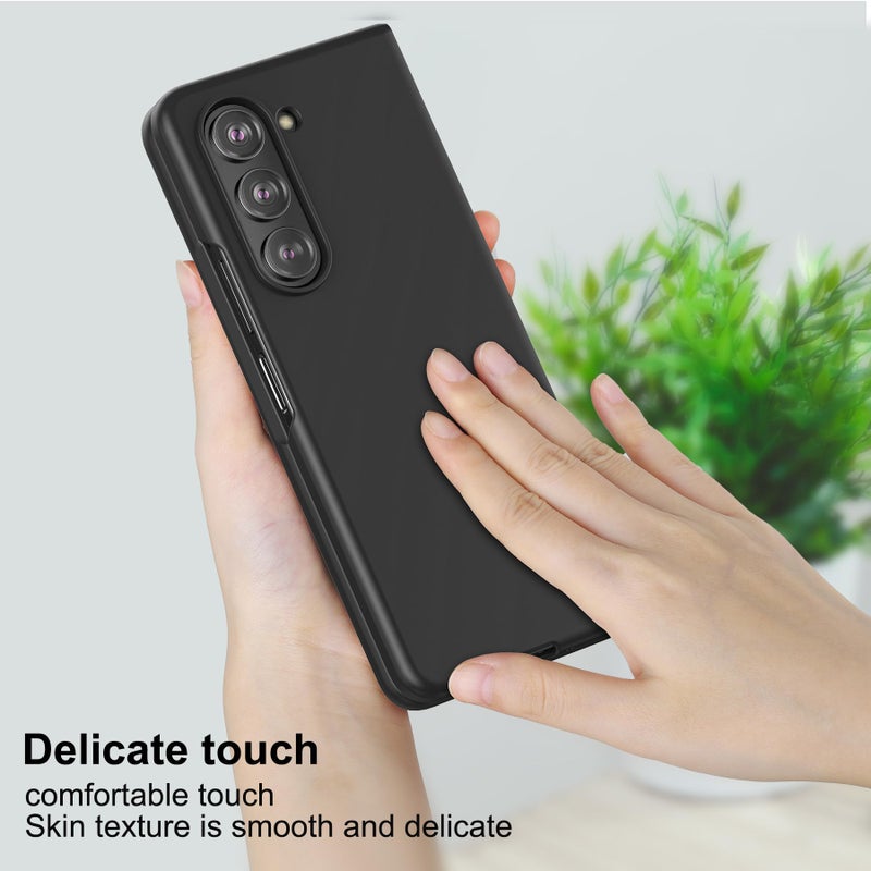 Foluu Slim Fit Case for Samsung Galaxy Z Fold 5 Case, with Front Built-in Screen Protector, Ultra Thin Matte PC Protective Cover for Samsung Galaxy Z Fold5 5G 2023 (Black) - Image 4