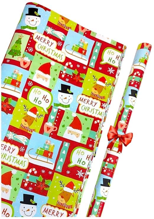 Tera13 TERA 13 Gift Paper Collection, Classic, Christmas Wrapping Paper Sheets, Christmas And X Mas Gift Wrapping Papers Gift Cover Wrapping Paper (5pcs) Birthday Retrun Gift for Kids - Image 1