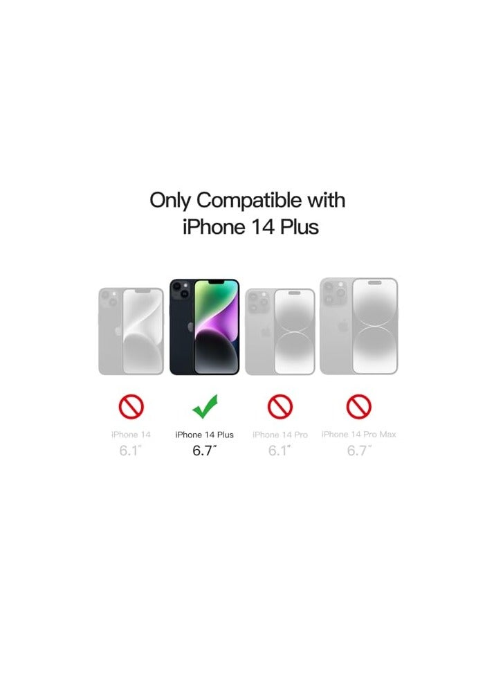 JETech Matte Case for iPhone 14 Plus 6.7-inch, Shockproof Military Grade Drop Protection, Frosted Translucent Back Phone Cover, Anti-Fingerprint (Black) - Image 3