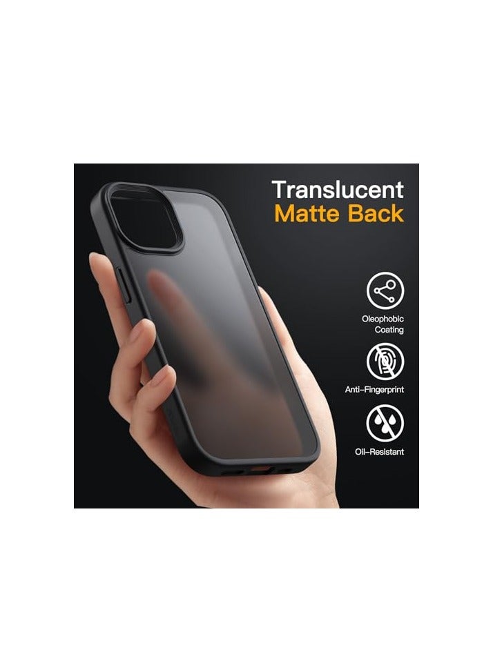 JETech Matte Case for iPhone 14 Plus 6.7-inch, Shockproof Military Grade Drop Protection, Frosted Translucent Back Phone Cover, Anti-Fingerprint (Black) - Image 5