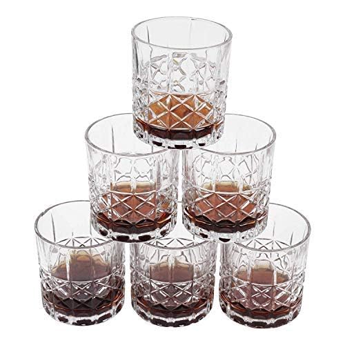Your Shoppy Italian Premium Classic Whiskey Glasses Set of 4 Whisky Glass Old Fashioned Clear 340 ml Drinking Whisky Glass PS38 Set of 4  - Image 1