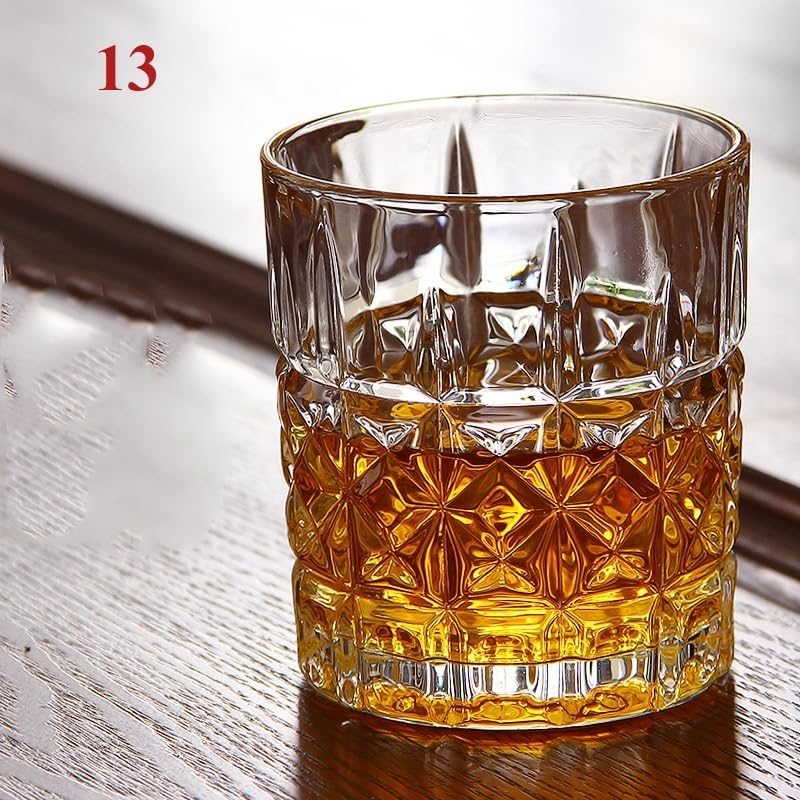 Your Shoppy Italian Premium Classic Whiskey Glasses Set of 4 Whisky Glass Old Fashioned Clear 340 ml Drinking Whisky Glass PS38 Set of 4  - Image 5