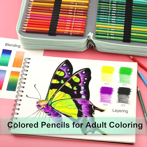 KALOUR 256 Colored Pencils Set for Adult Coloring,Soft Core Pencils for Drawing Blending Shading,Gift for Adults Artist Beginners - Image 2