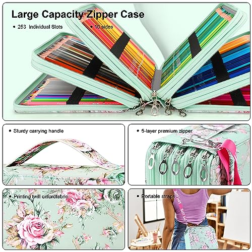 KALOUR 256 Colored Pencils Set for Adult Coloring,Soft Core Pencils for Drawing Blending Shading,Gift for Adults Artist Beginners - Image 3