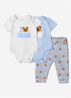 GUESS Baby Boys Bodysuit And Pants Set in Blue  - Image 4