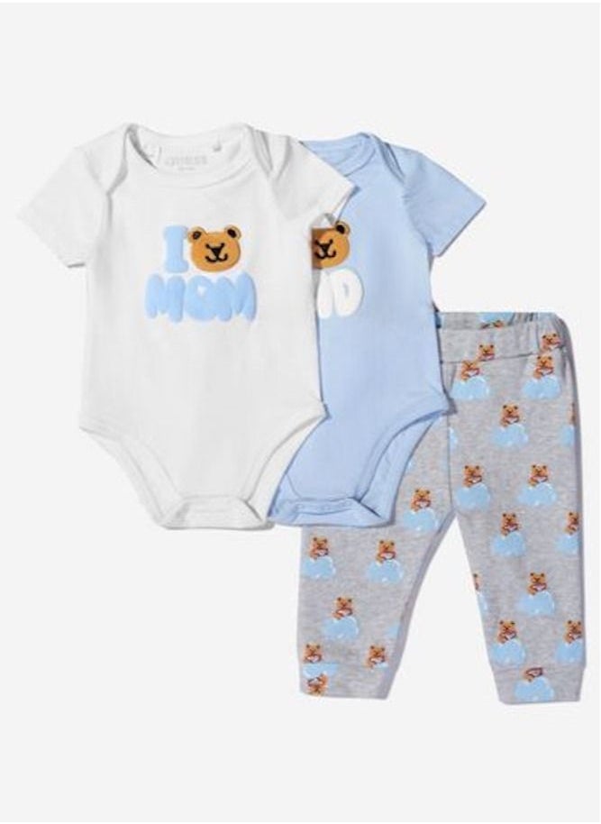 GUESS - Baby Boys Bodysuit And Pants Set in Blue - Image 1