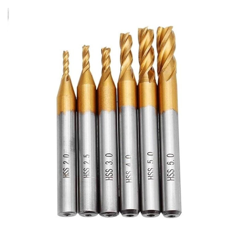 10Pcs 4 Flutes Milling Cutter Set High Speed Titanium End Mill 1 5 6mm For Wood Metal Steel CNC Router Bit - Image 4