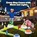 VROGTIK Light Up Stepping Stones for Kids 15 piece Balance Beams Toddler Stepping Stones Obstacle Course Sensory Toys with Game Spinner and Card for Indoor Outdoor Toys Gifts for 3 4 5 6 7 8 9 Years Old Kids - Image 4