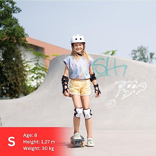 SKATEWIZ Knee and Elbow Pads Adult - Impact Size M White - Skating Protective Gear Adult - Knee Pads for Women Roller Skating Skateboard Scooter - Skate Protective Gear for Men & Women - Image 2