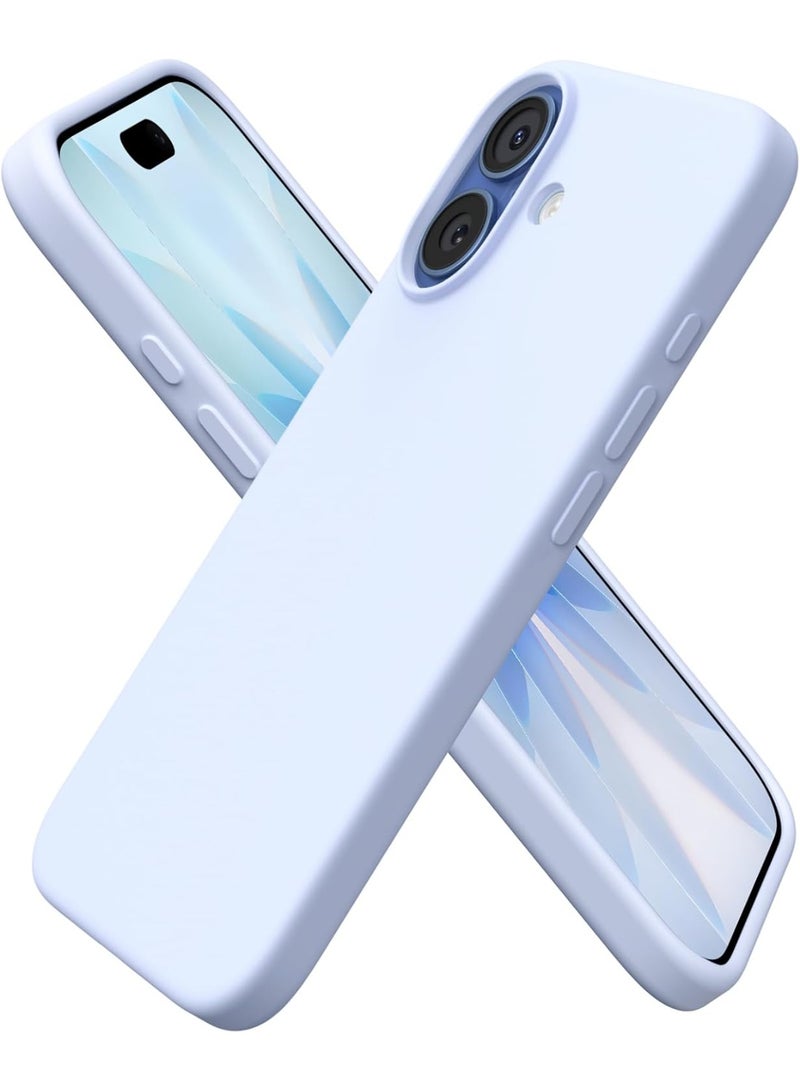Compatible with iPhone 17 Case 6.3, Slim Liquid Silicone 3 Layers Full Covered Soft Gel Rubber Phone Case Protective Cover 6.3 Inch, Baby Blue - Image 1