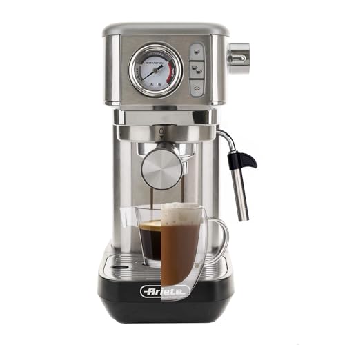 Ariete 1381 Espresso Coffee Machine by Delonghi | Espresso, Cappuccino, Latte & More Recipe Options| Coffee Maker Machine for Home | 15 Bar Pressure, 1300 W|Free Demo & Installation| (Metal) - Image 3
