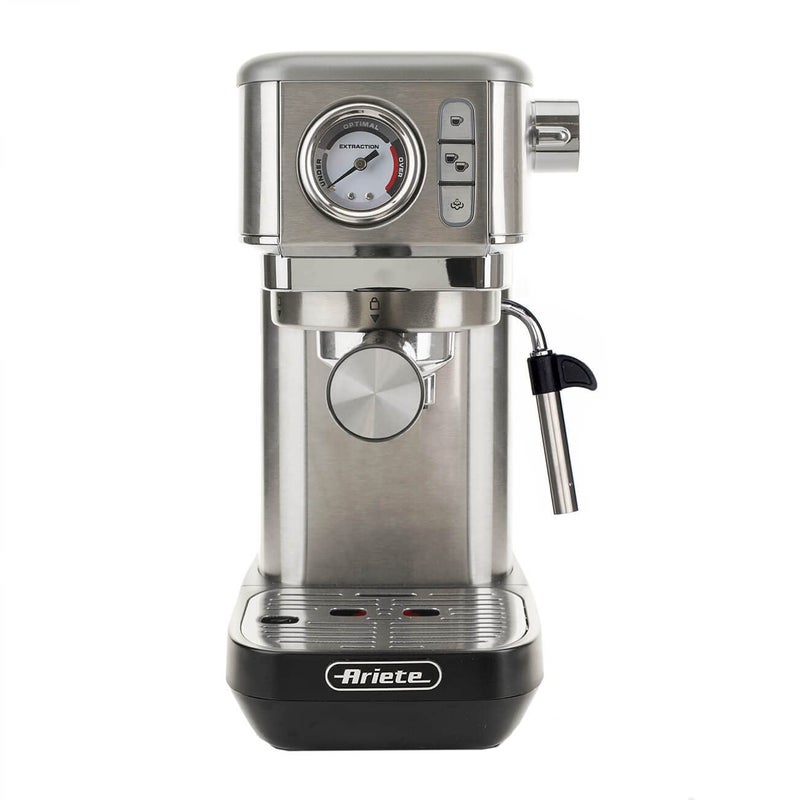 Ariete 1381 Espresso Coffee Machine by Delonghi | Espresso, Cappuccino, Latte & More Recipe Options| Coffee Maker Machine for Home | 15 Bar Pressure, 1300 W|Free Demo & Installation| (Metal) - Image 5
