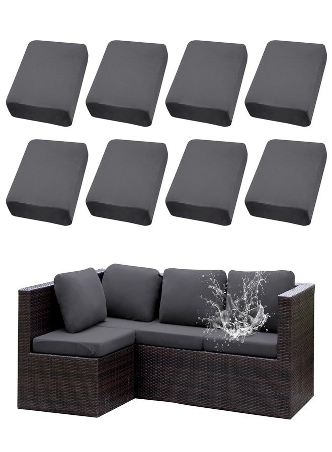 SUKAIKEQA Outdoor Cushion Covers Set,8PCS Waterproof Patio Furniture Couch Seat Slipcovers, Replacement for Sofa Sectional Chair(Cover，Only) - Image 1