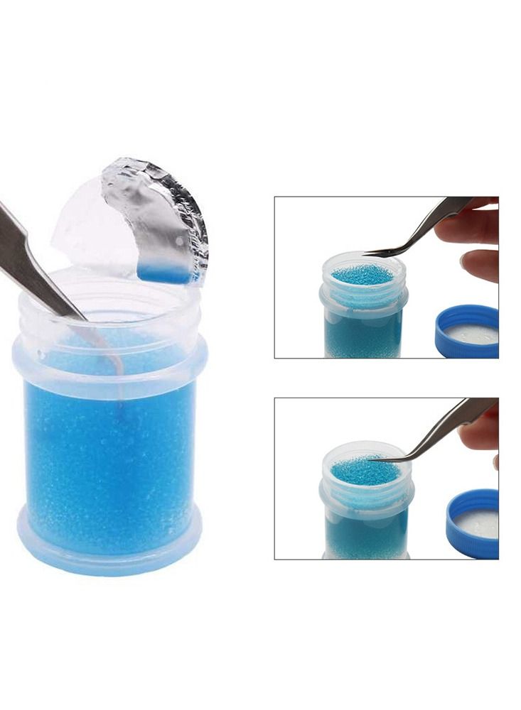 IOLITE Eyelash Extensions Tweezer Cleanser 1 Bottles Lash Tweezers Cleaning Tool for Lash Glue Remover with Sponge Blue Ball Lash Tweezer Liquid - Image 2