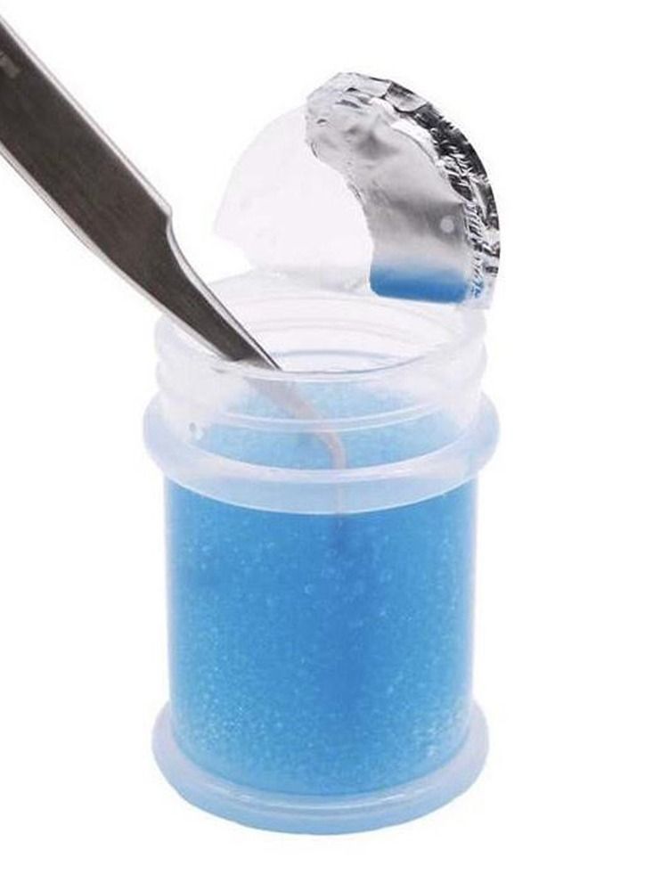 IOLITE Eyelash Extensions Tweezer Cleanser 1 Bottles Lash Tweezers Cleaning Tool for Lash Glue Remover with Sponge Blue Ball Lash Tweezer Liquid - Image 3