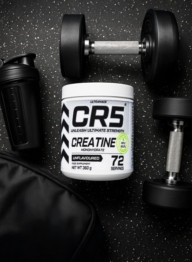 سي ار 5 CR5 كرياتين مونوهيدرات – بدون نكهة، 360 جرام (72 حصة) – ميكرونيزد نقي بنسبة 99.8% HPLC بريميوم - Image 4